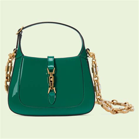 borsa gucci vernice verde manico regolabili